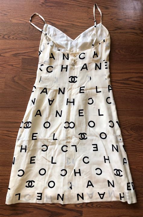 white chanel print mini dress